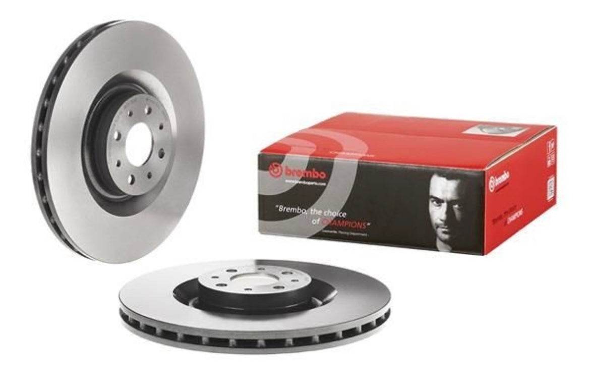 Set of 2 original Brembo discs for 330 mm system for Abarth 500 - 595 - 695