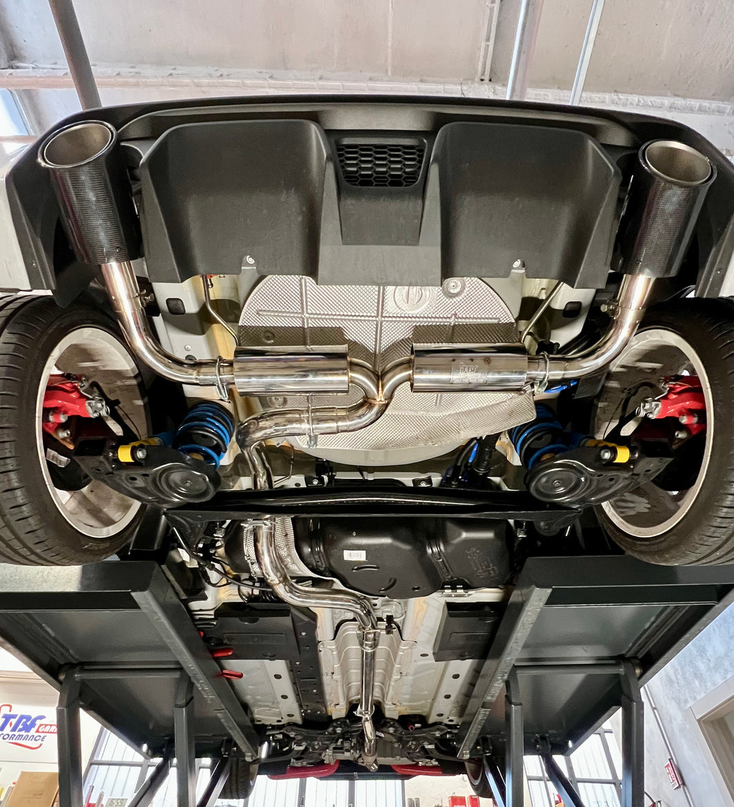 Kompletter Auspuff 63,5 mm Abarth 500/595/695 alle Versionen - Carbon-Endstücke