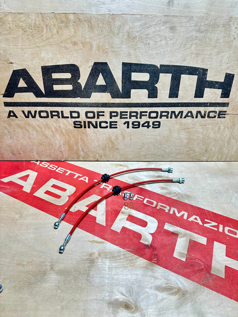 Pair of front brake hoses Punto Abarth braided Brembo 305 braking system