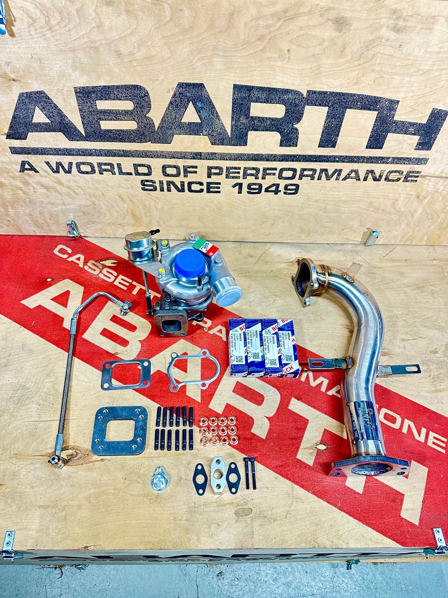 TD04 kit for 595/695/500 Abarth Euro 6 - decat - 60 mm