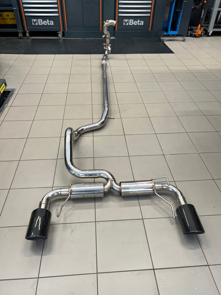 Kompletter Auspuff 63,5 mm Abarth 500/595/695 alle Versionen - Carbon-Endstücke