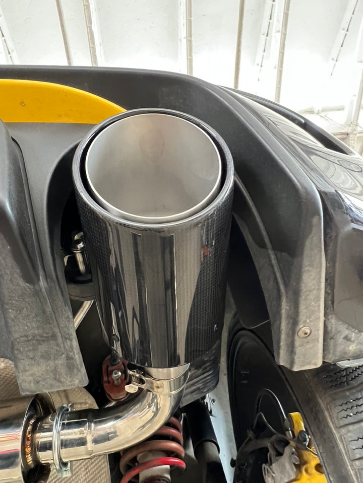 Kompletter Auspuff 63,5 mm Abarth 500/595/695 alle Versionen - Carbon-Endstücke