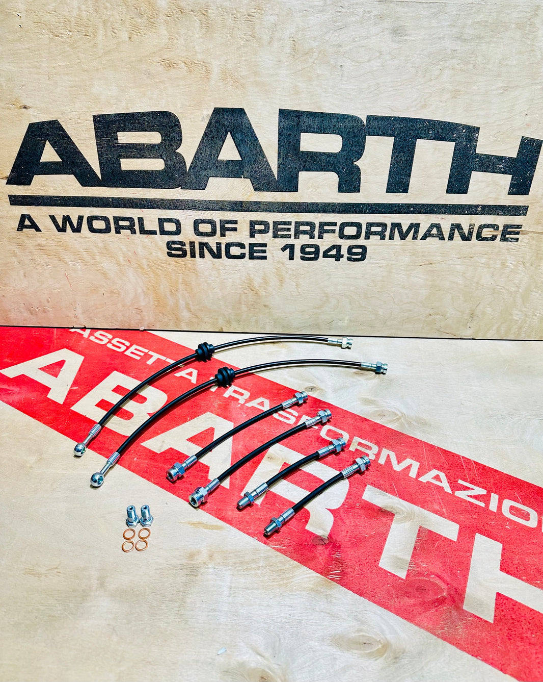 Punto Abarth Braided Brake Hoses Brembo 305 Braking System