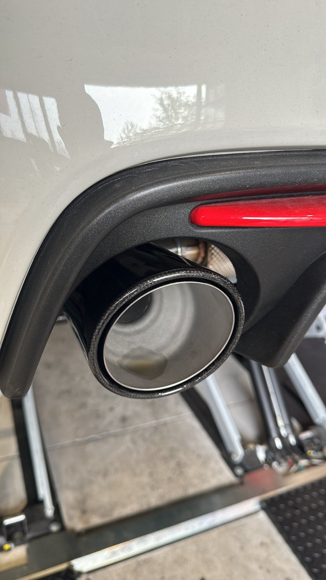 Exhaust Terminal Abarth 500 silenced mini-belly carbon terminals 120mm