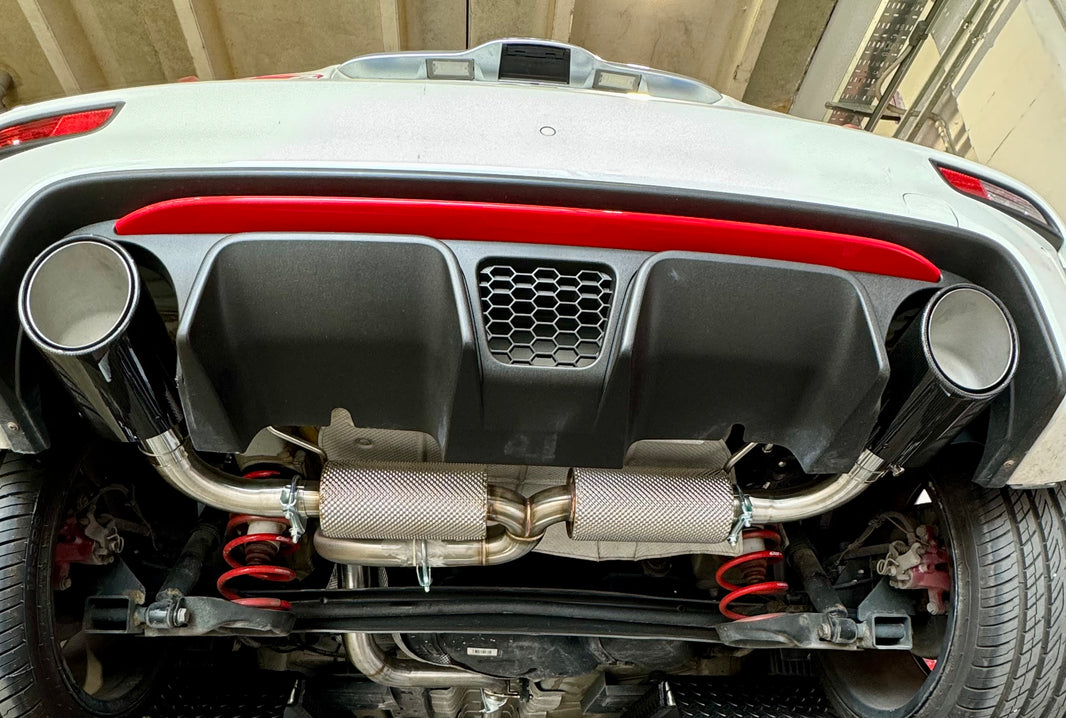 Exhaust Terminal Abarth 500 silenced mini-belly carbon terminals 120mm