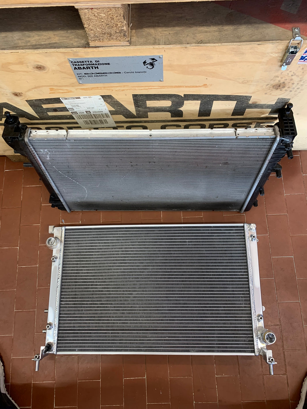Größerer Wasserkühler aus Aluminium 500 Abarth alle Versionen