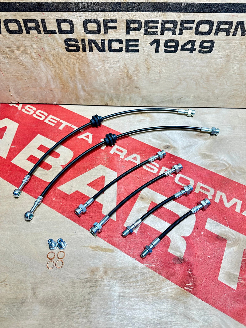Punto Abarth Braided Brake Hoses Brembo 305 Braking System