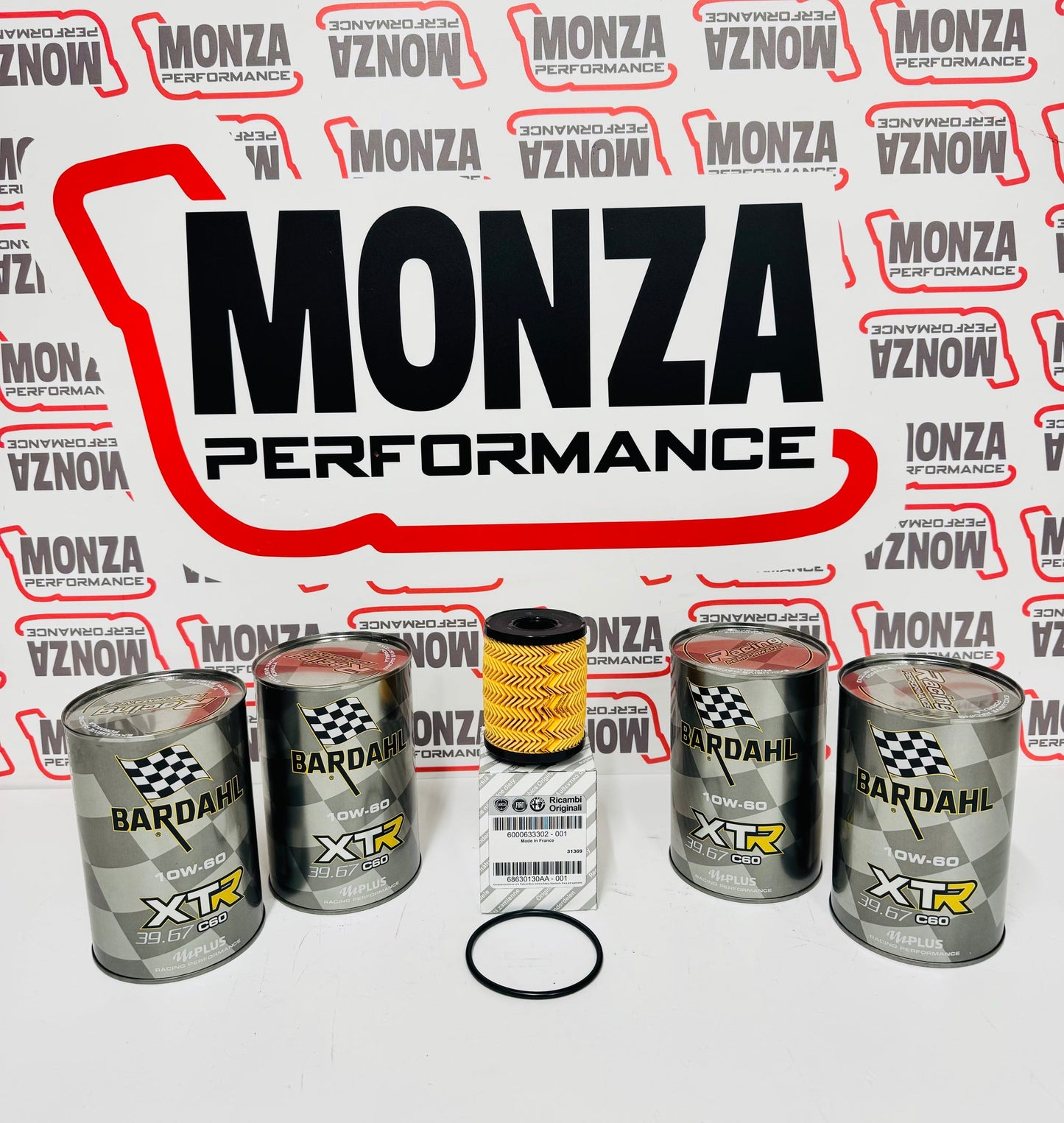 Abarth Bardahl 10w60 xtr racing engine oil service kit for cars mod 1446 and td04