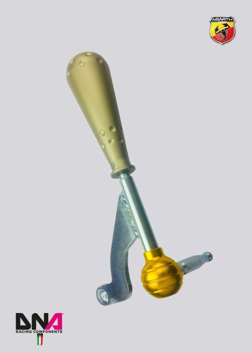 DNA Racing stage 1 gear lever kit with 695 style knob in titanium anodized aluminum