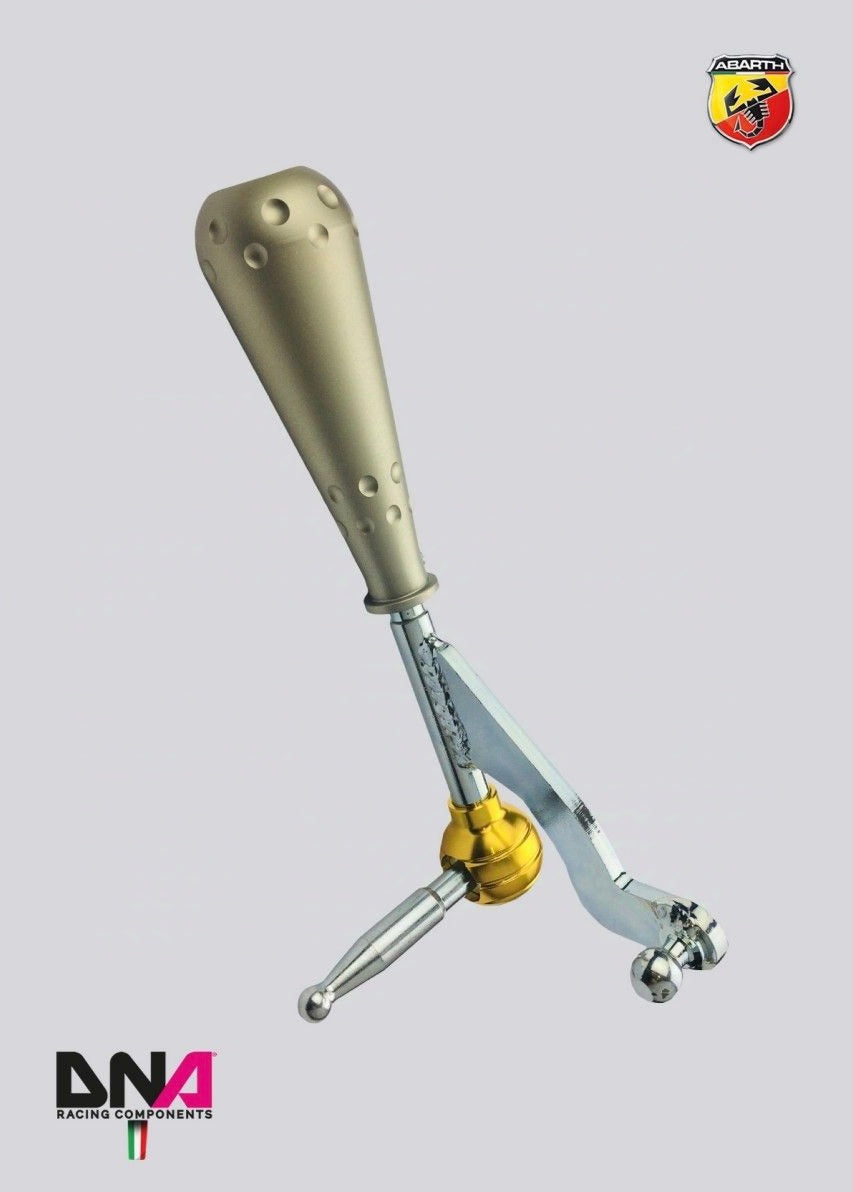 DNA Racing stage 1 gear lever kit with 695 style knob in titanium anodized aluminum