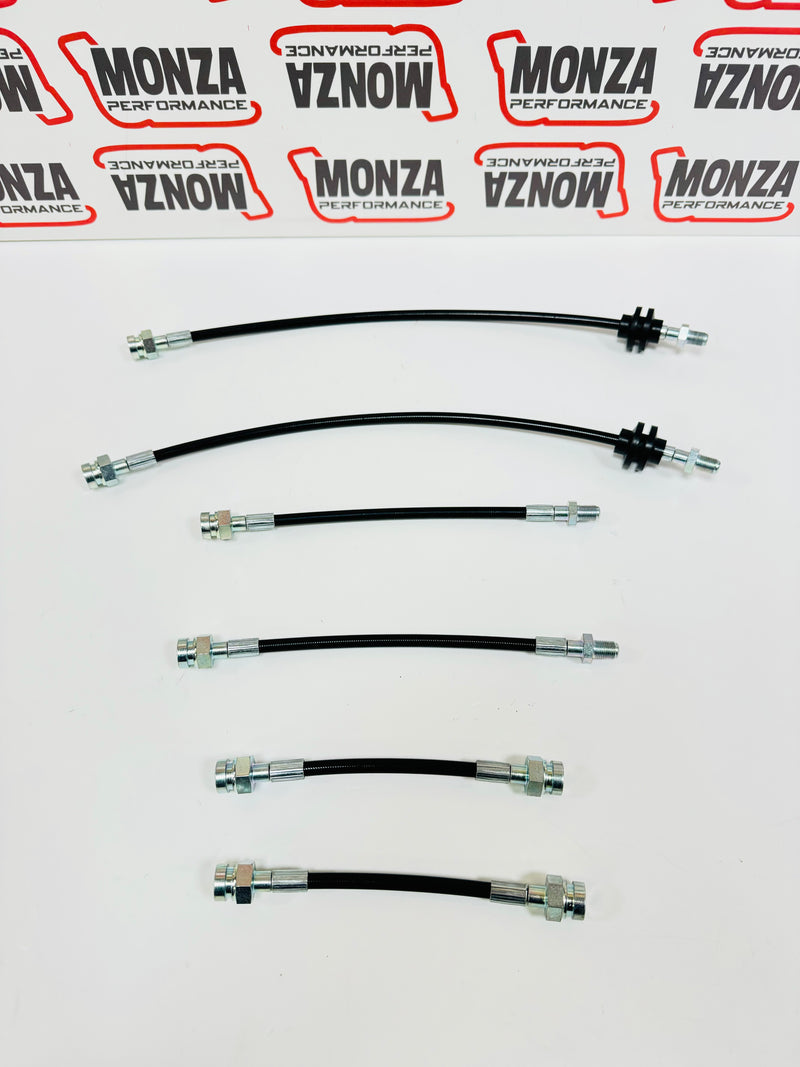 Abarth 500 Braided Brake Lines Standard Calipers
