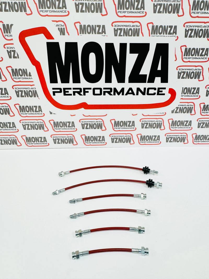 Abarth 500 Braided Brake Lines Standard Calipers