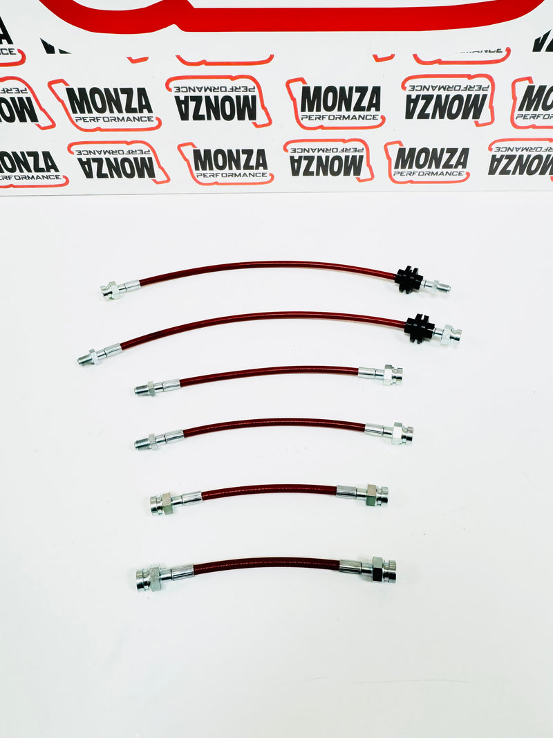 Abarth 500 Braided Brake Lines Standard Calipers