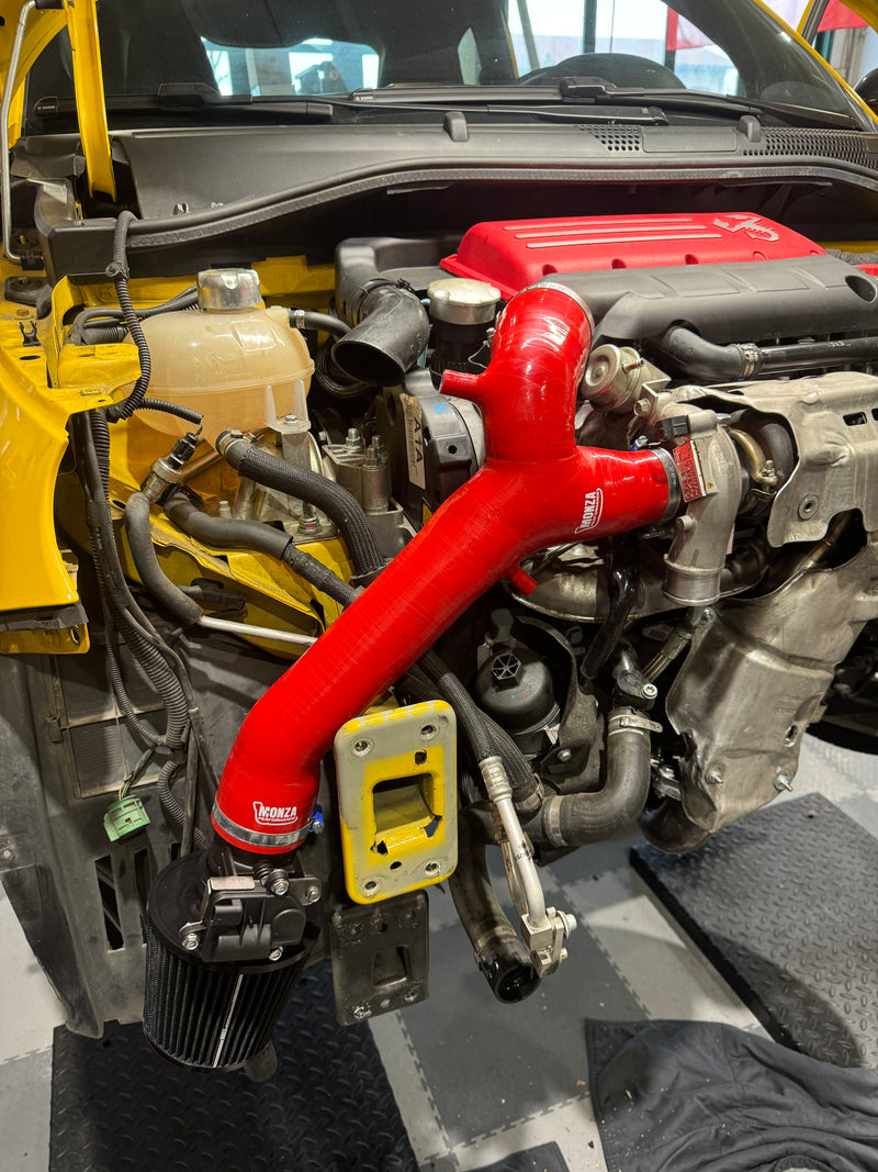 Abarth 500 dual intake with valve and filter box