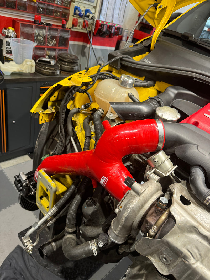 Abarth 500 dual intake with valve and filter box