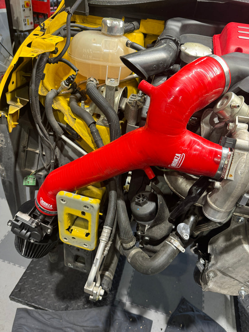 Abarth 500 dual intake with valve and filter box