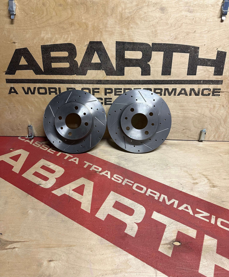 330mm 500 abarth drilled brake discs