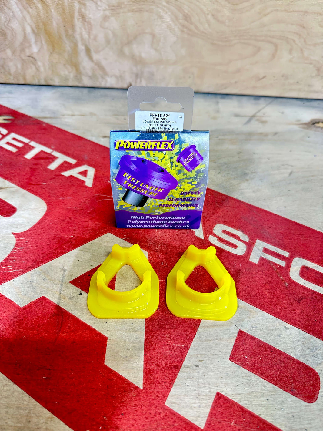 500 abarth lower engine mount insert Powerflex