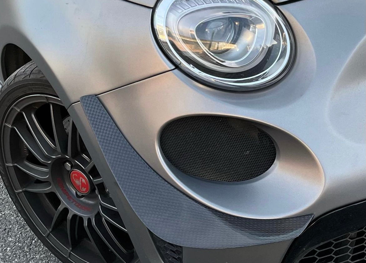 Side Canards 595 Abarth Large Size in Carbon or Fiberglass