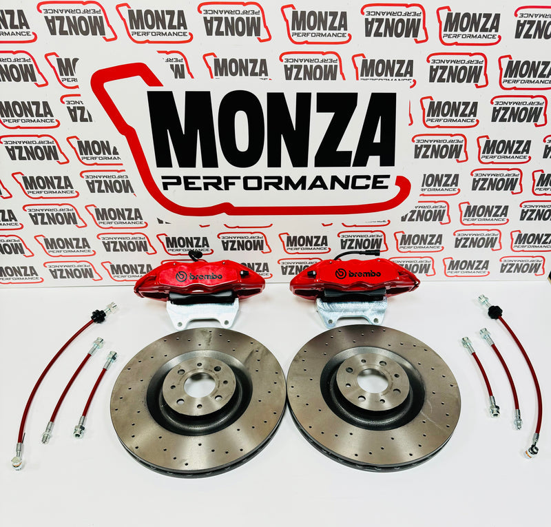Braking system Discs 330mm Smooth-Drilled 500 ABARTH red calipers