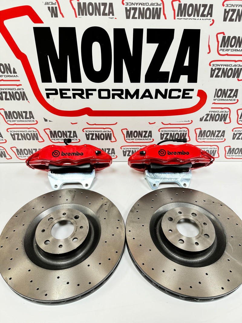 Braking system Discs 330mm Smooth-Drilled 500 ABARTH red calipers