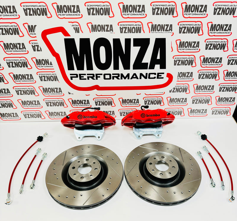 Braking system Discs 330mm Smooth-Drilled 500 ABARTH red calipers