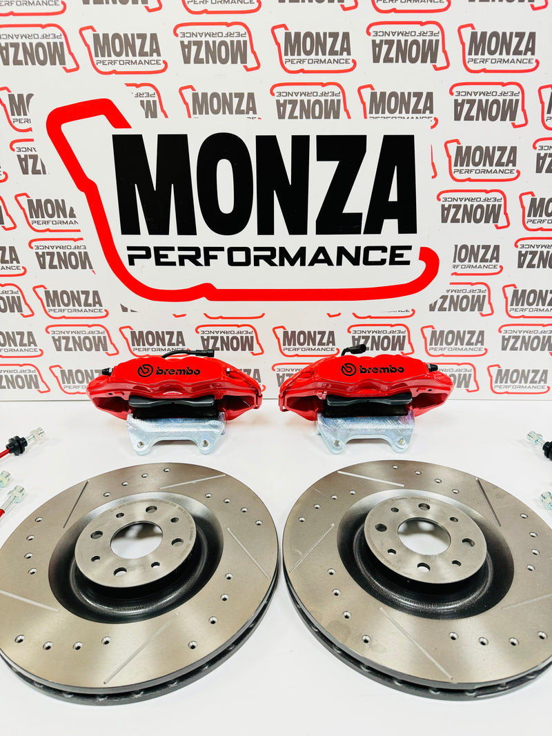 Braking system Discs 330mm Smooth-Drilled 500 ABARTH red calipers