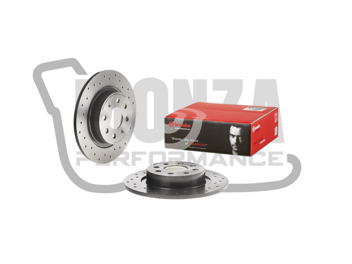 Rear Discs Drilled Brembo Grande Punto Abarth / Punto Evo Abarth