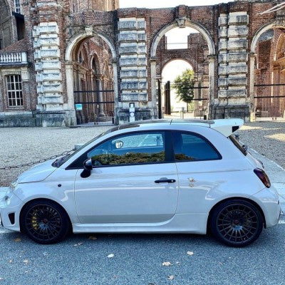 Adjustable rear spoiler wing Abarth 500 595 installation over the original