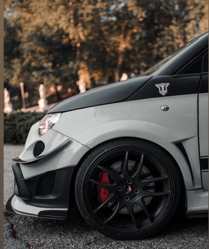 Side Canards 595 Abarth Large Size in Carbon or Fiberglass