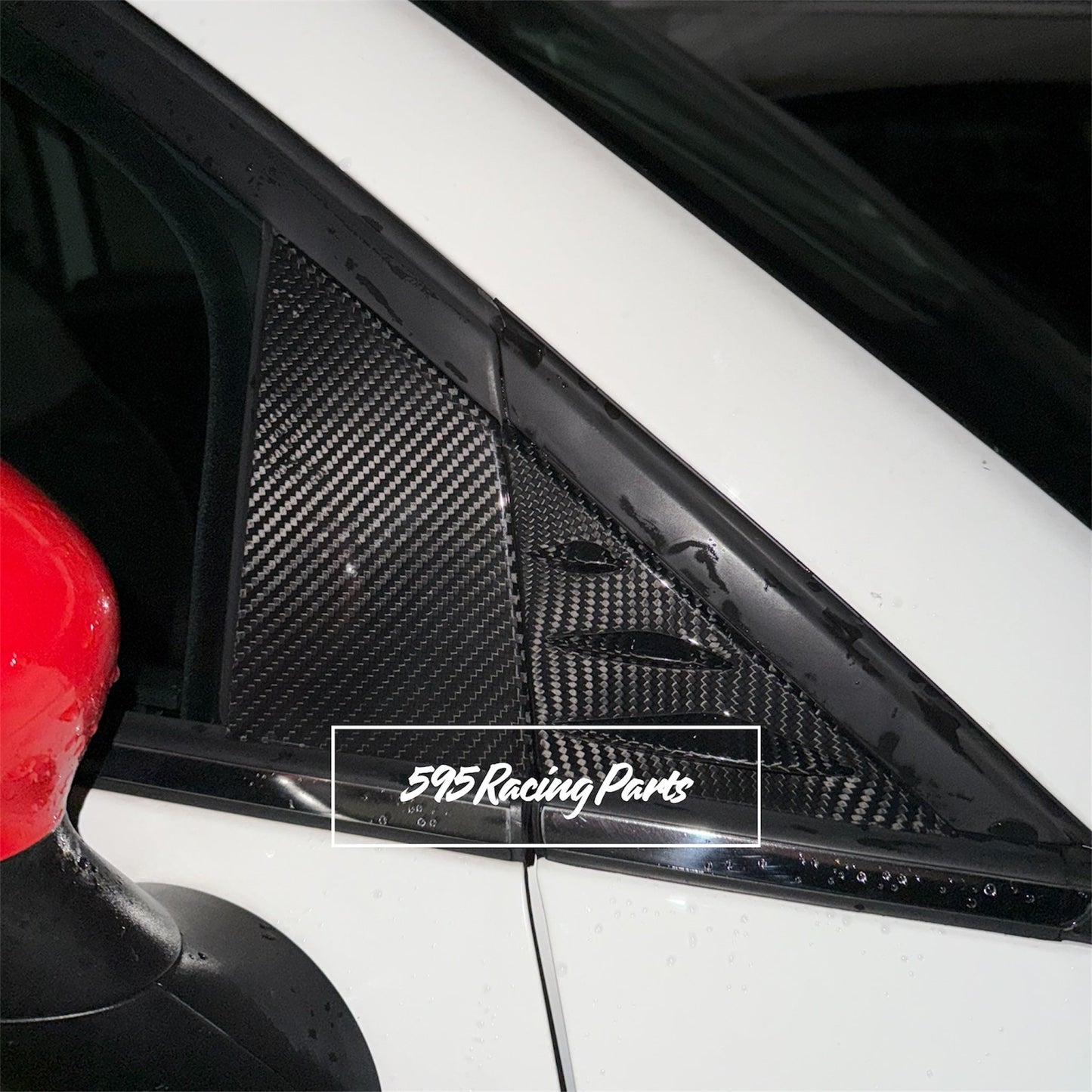 Kit Montanti Porta in VERO CARBONIO Fiat 500 Abarth - 595 - 695 - ESCLUSIVO