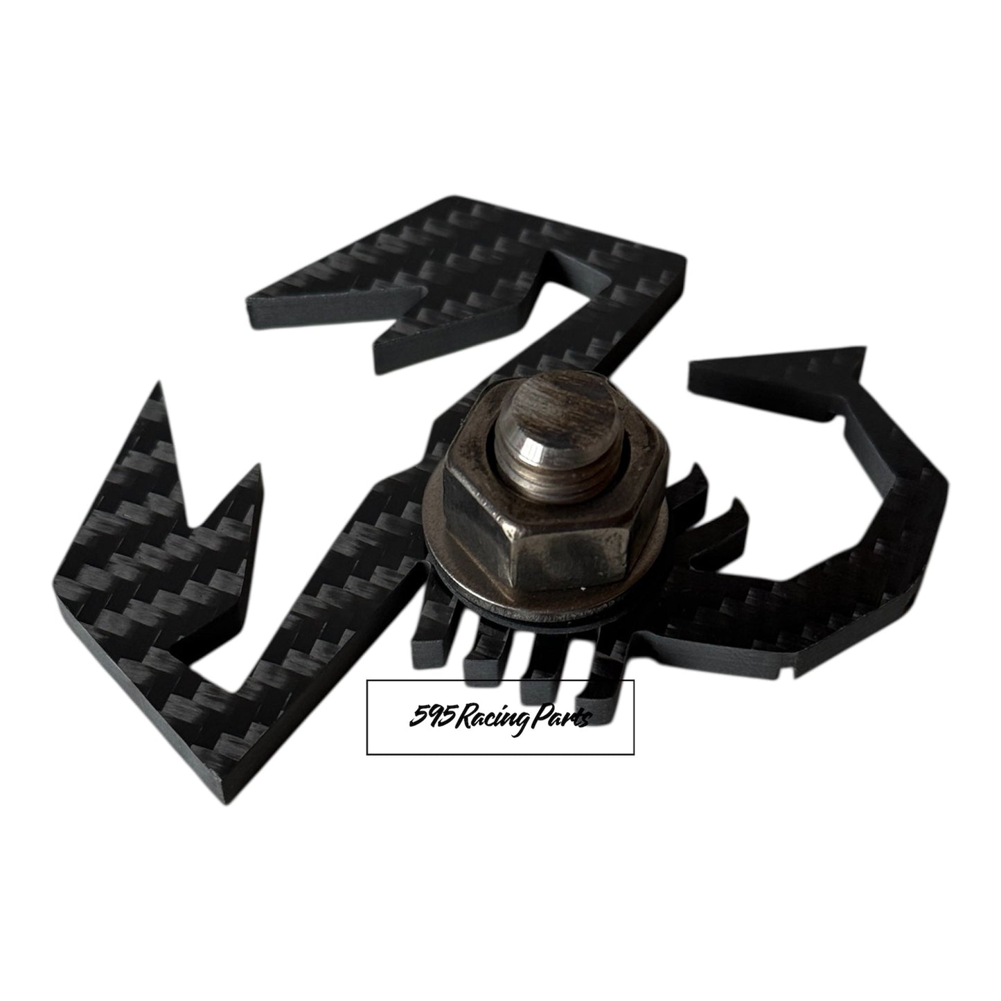 Scorpione per estrattore posteriore in VERO CARBONIO per Fiat 500 Abarth - 595 - 695