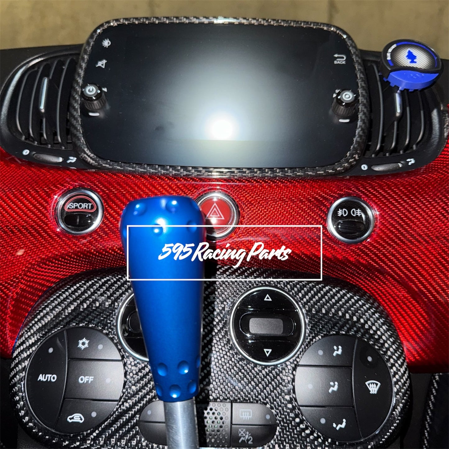 Cover Plancia in VERO CARBONIO per Abarth 595 - 695 - Fiat 500 - Restyling