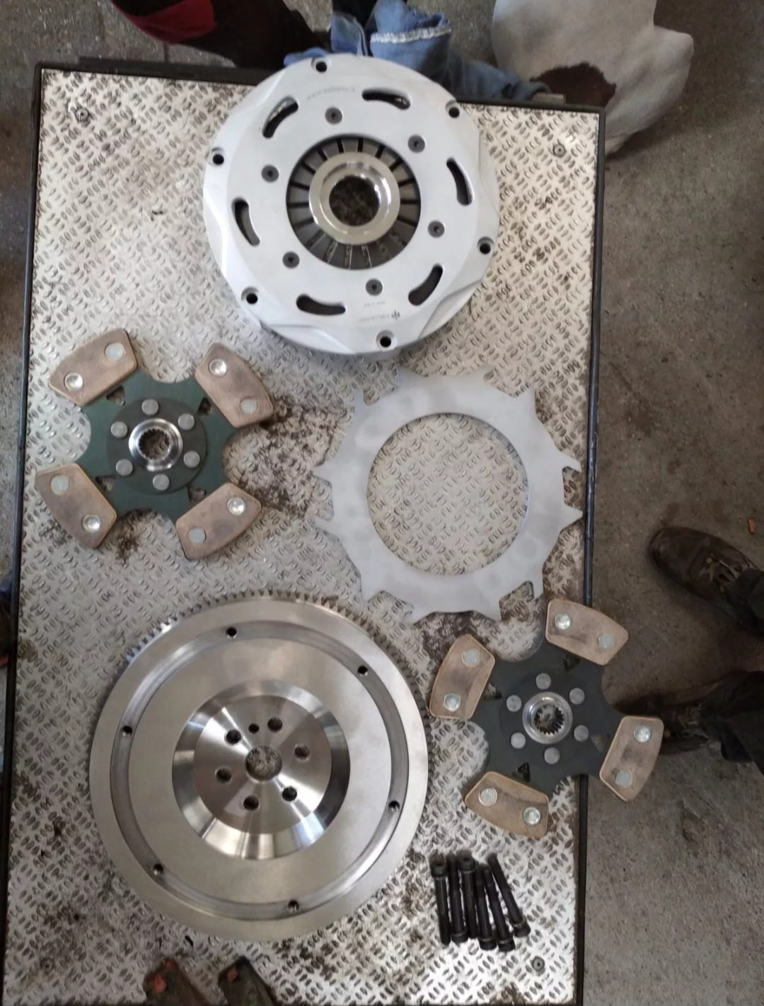 Double disc clutch kit Italian RP 500/595/695 - GPA Abarth for 400 hp and 550nm