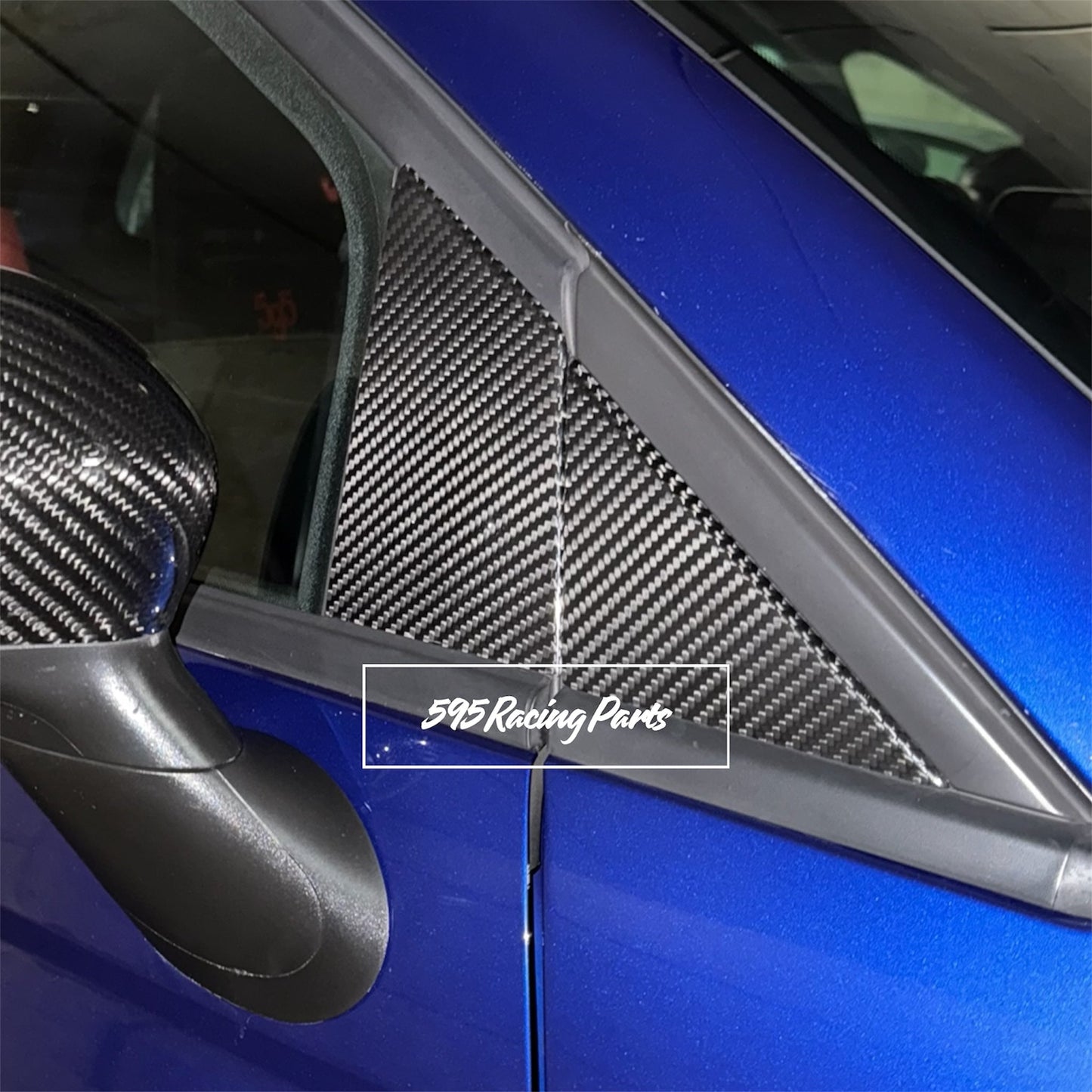 Kit Montanti Porta in VERO CARBONIO Fiat 500 Abarth - 595 - 695 - ESCLUSIVO