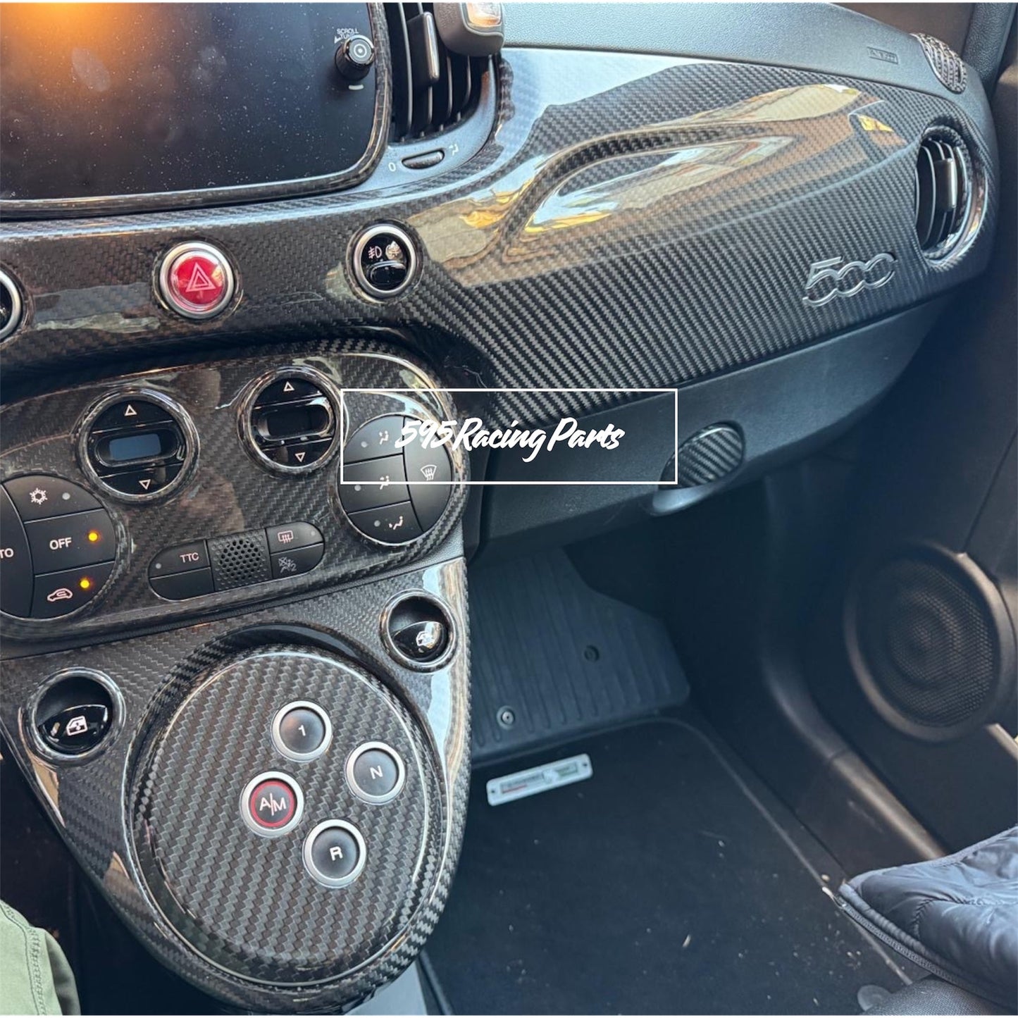 Cover Plancia in VERO CARBONIO per Abarth 595 - 695 - Fiat 500 - Restyling