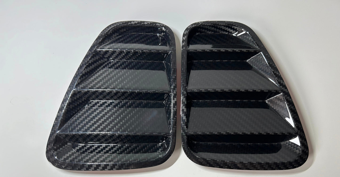Coppia Placchette fanali posteriori in CARBONIO VERO Fiat 500 Abarth - 595 - 695 Restyling