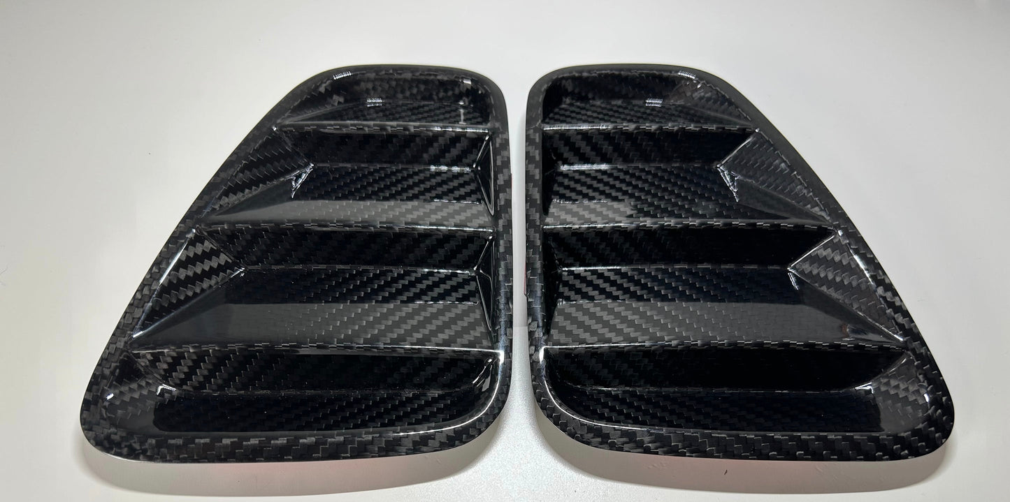 Coppia Placchette fanali posteriori in CARBONIO VERO Fiat 500 Abarth - 595 - 695 Restyling