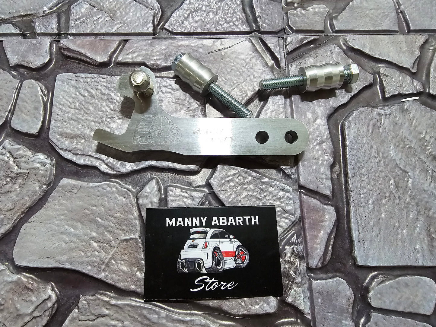 Set of rear camber plates 1.5° + Short Shifter for Fiat 500 / Abarth 500/595/695