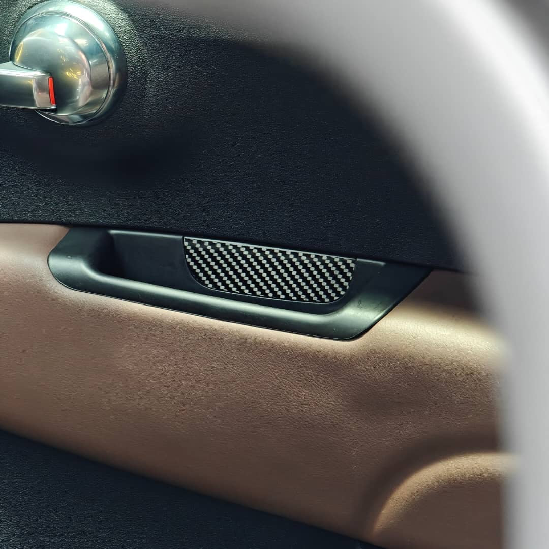 Cover interno maniglia in VERO CARBONIO per Fiat 500 Abarth - 595 - 695