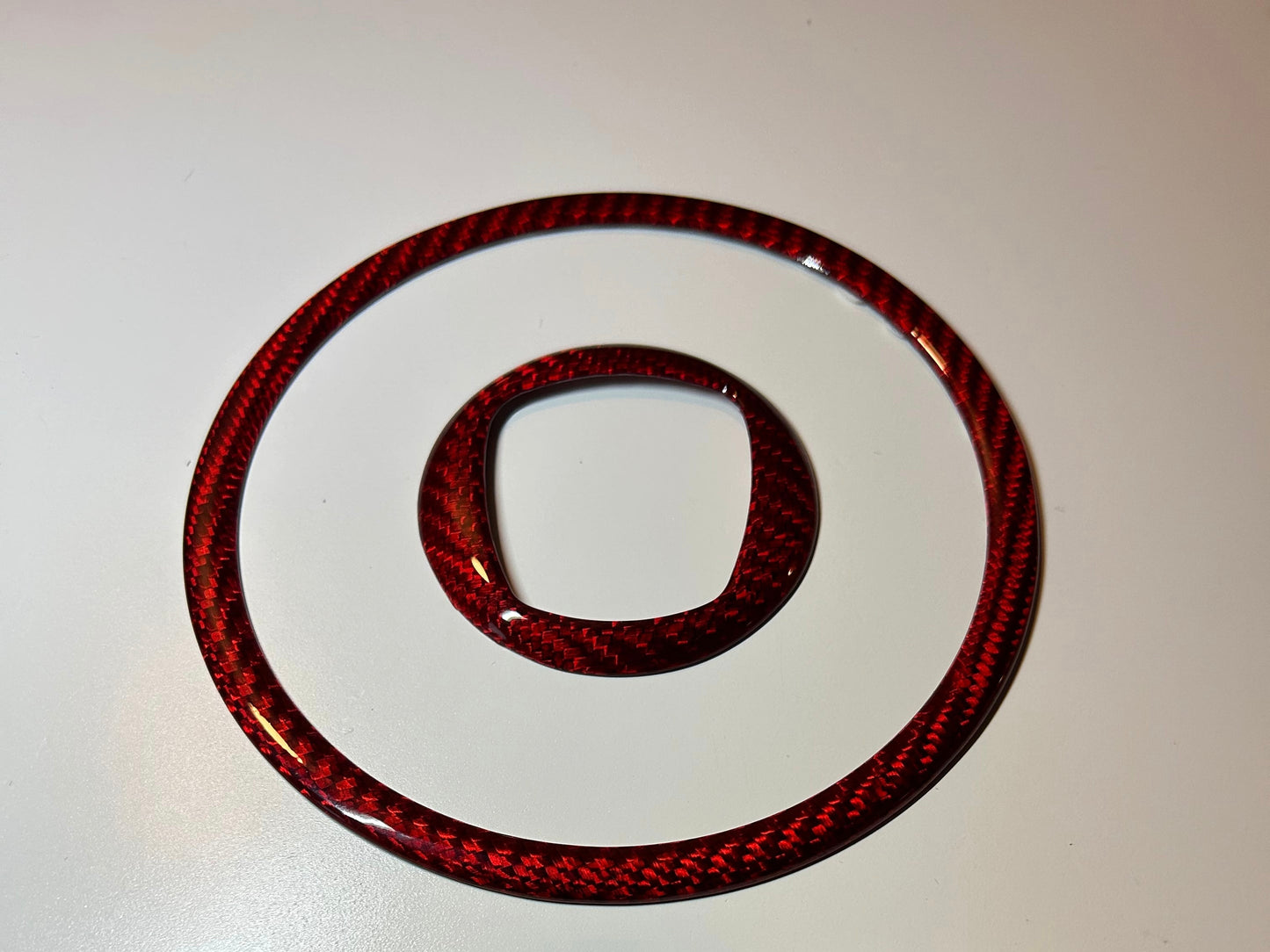 Cover Anelli Volante Airbag in CARBONIO VERO Fiat 500 Abarth 595 - 695 - Fiat 500 - in diverse finiture