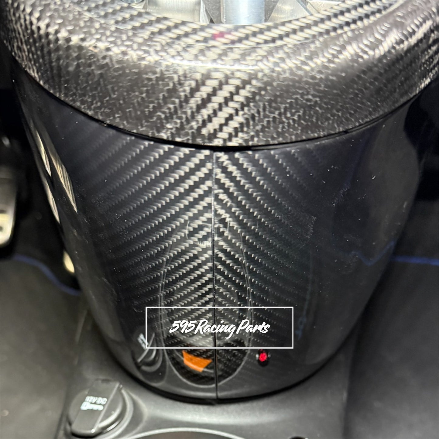 Cover zona cambio in VERO CARBONIO Fiat 500 Abarth - 595 - 695 - Restyling
