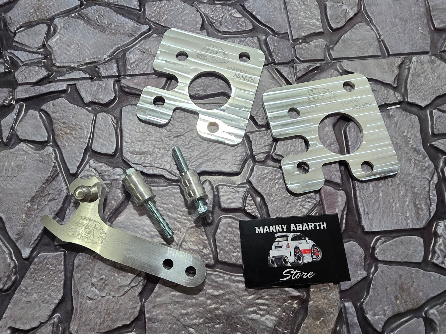 Set of rear camber plates 1.5° + Short Shifter for Fiat 500 / Abarth 500/595/695