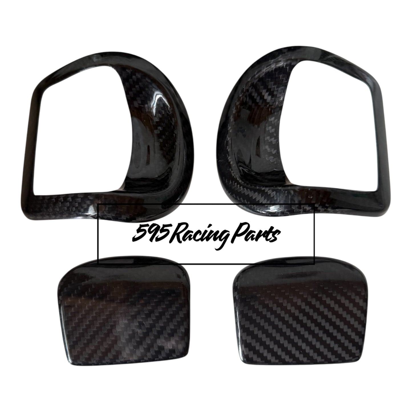 Cover coppia maniglie sedili in CARBONIO VERO Fiat 500 Abarth - 595 - 695