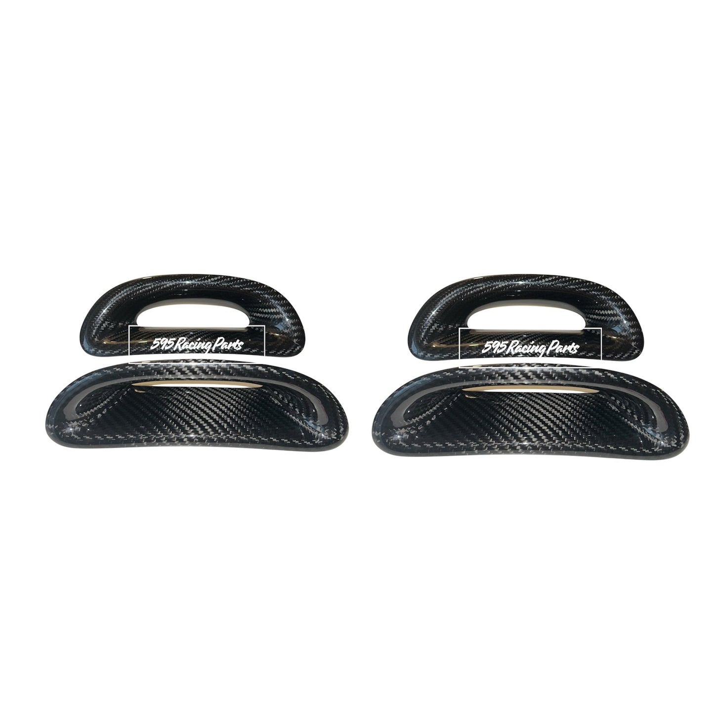 Coppia di copri passanti cinture di sicurezza in VERO CARBONIO per Fiat 500 Abarth - 595 - 695
