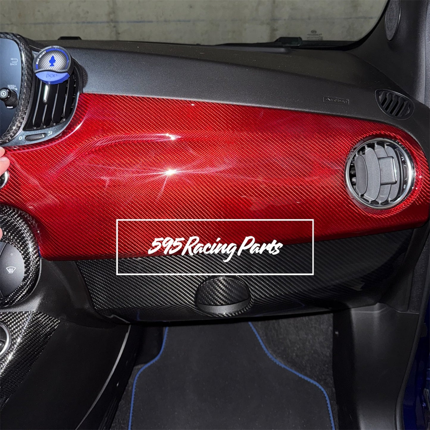 Cover Plancia in VERO CARBONIO per Abarth 595 - 695 - Fiat 500 - Restyling