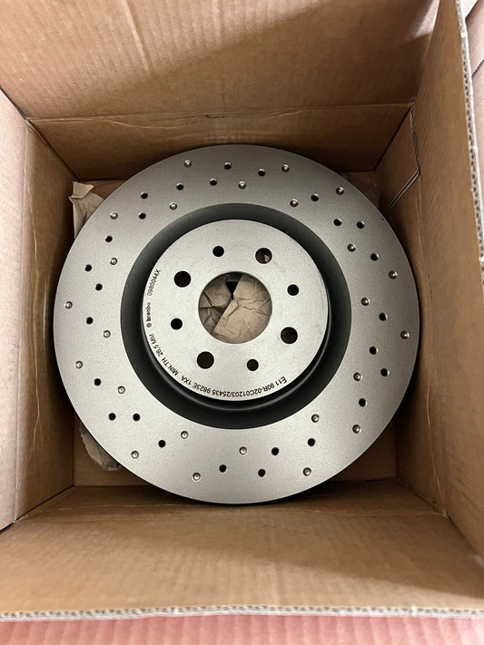 Set of 2 original Brembo perforated discs for 305 mm system for Abarth 500 - 595 - 695