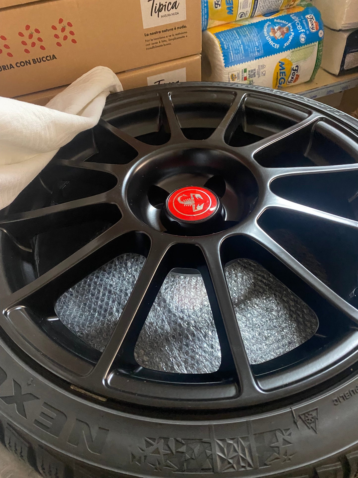 Satz mit 4 ESSESSE Abarth 500 - 595 - 695 Alufelgen - 4x98 - Kanal 7,5 - ET 35