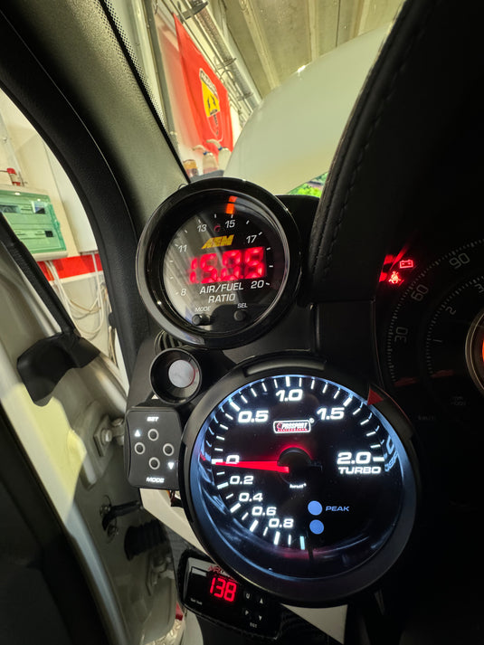 PROSPORT PRO Turbodruckmessgerät – 80 mm – Fiat 500 Abarth – 595 – 695 mit Turbodruckalarm