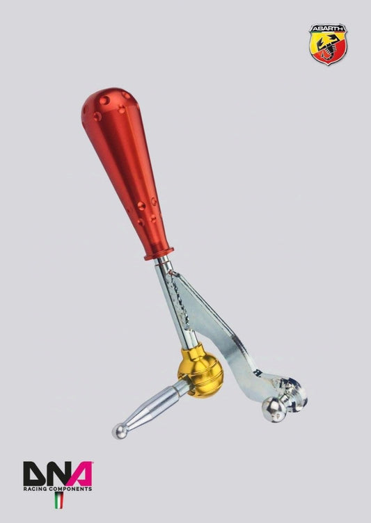 DNA Racing stage 1 gear lever kit with 695 style knob in red anodized aluminum